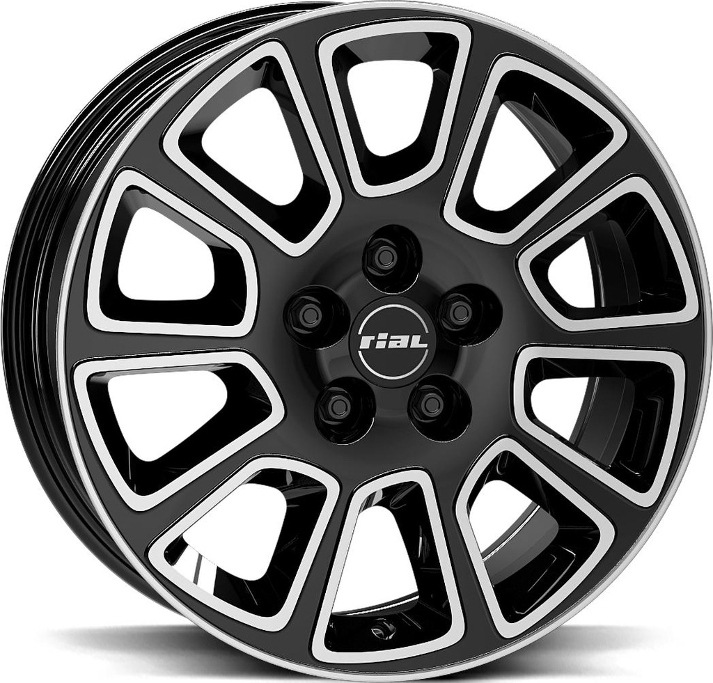RIAL TRANSPORTER 2 DIAM BLACK POL 7.5x18 5/160 ET50 CB65.1