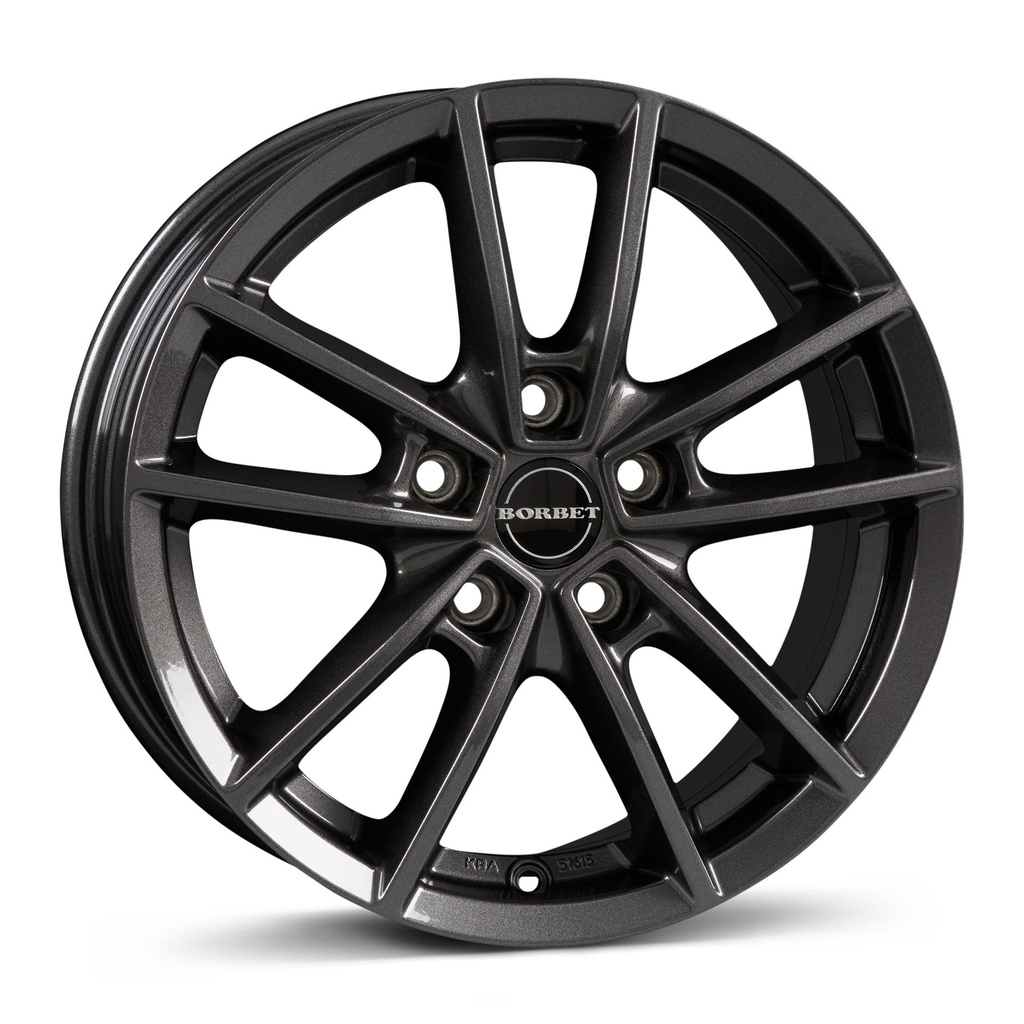 BORBET W MIST ANTRACITE GLOSS 6x15 5/100 ET43 CB57.1