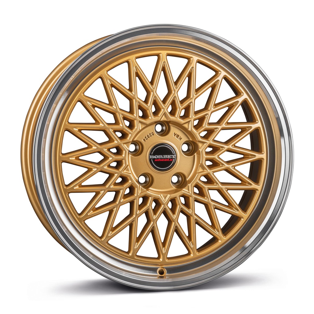 BORBET B GOLD RIM POL 8x18 5/112 ET30 CB66.5
