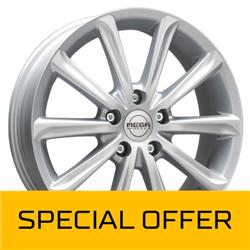 MEGA WHEELS VIRGO SILVER 5.5x14 4/100 ET42 CB73.2