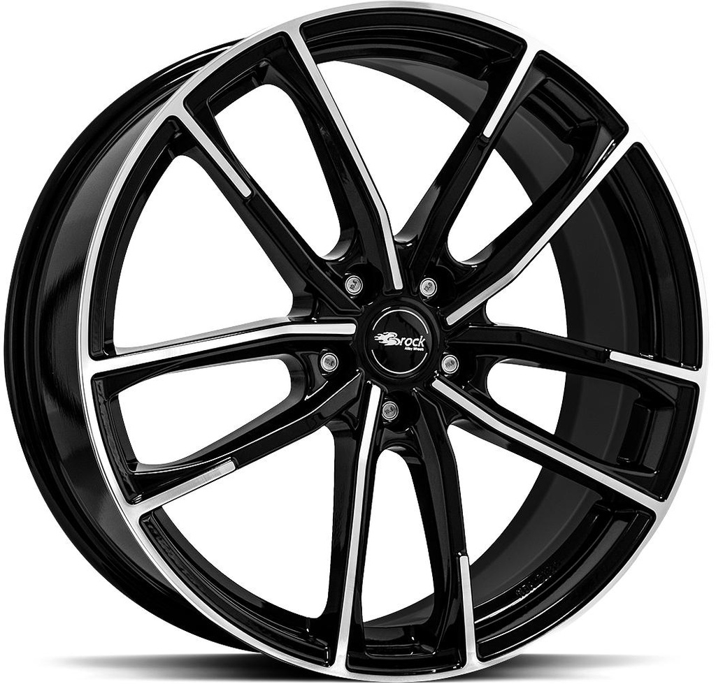 BROCK B38 BLACK FULL POL 8x20 5/114.3 ET45 CB72.6