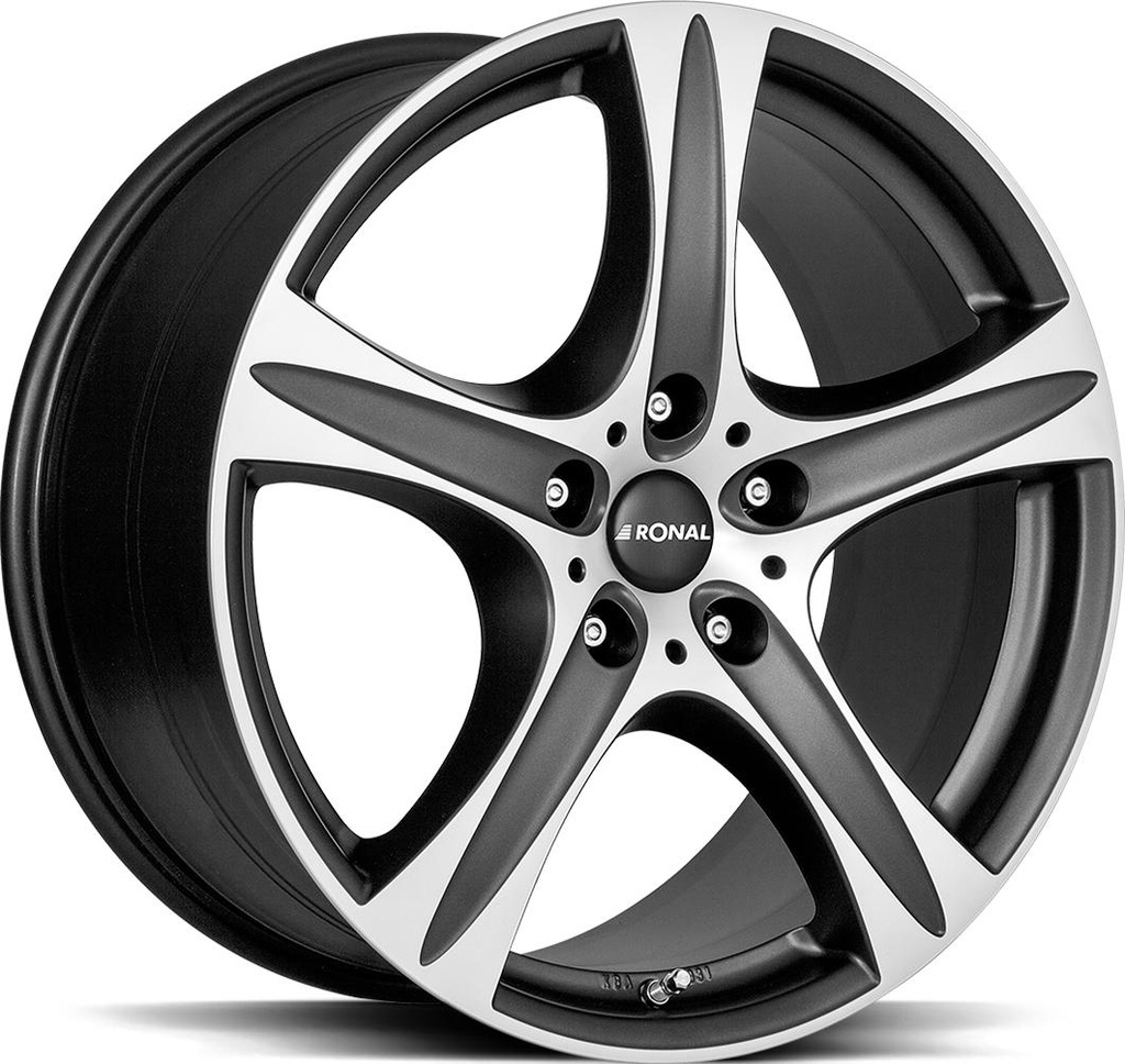 RONAL R55 SUV MATT BLACK FRONT CUT 8.5x18 5/112 ET55 CB66.5