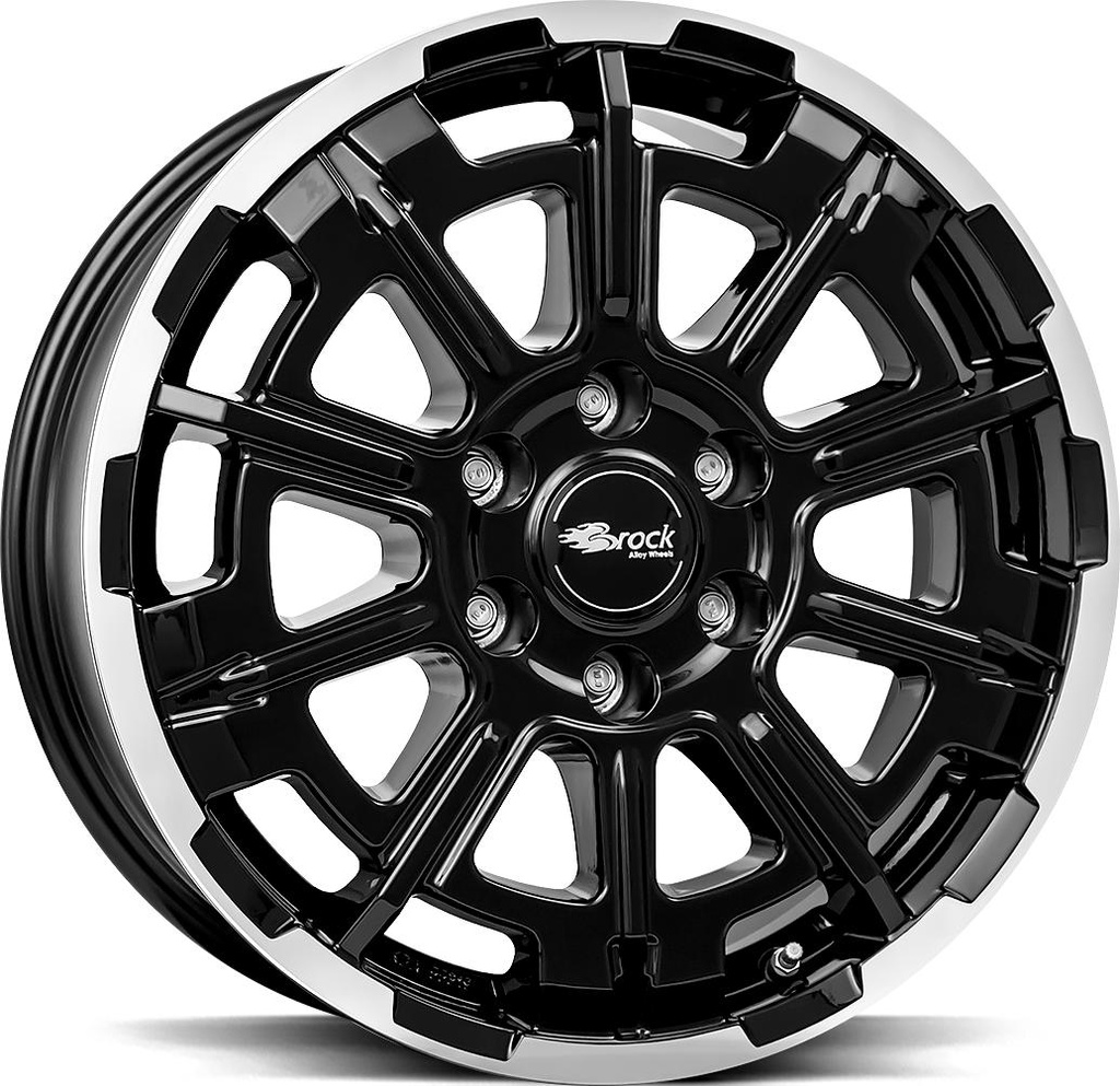 BROCK B45 BLACK FULL POL 7x17 6/139.7 ET55 CB93.1