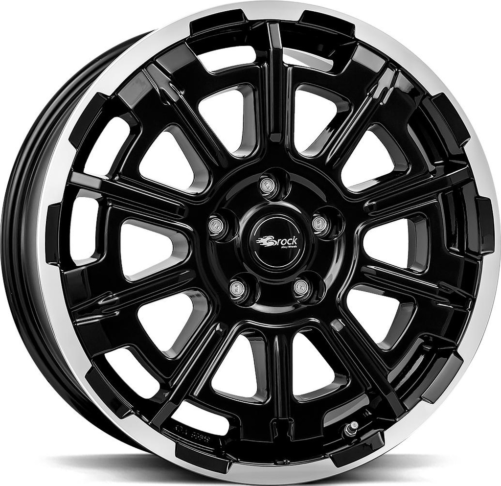 BROCK B45 BLACK FULL POL 7x17 5/130 ET62 CB78.1