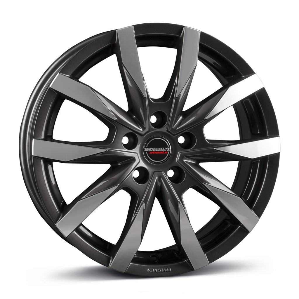 BORBET CW5 MIST ANTRACITE GLOSS POLIS 7.5x18 5/120 ET53 CB65.1