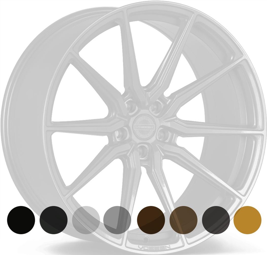 VOSSEN HF3 GLOSS BLACK 9.5x20 5/115 ET17 CB71.6