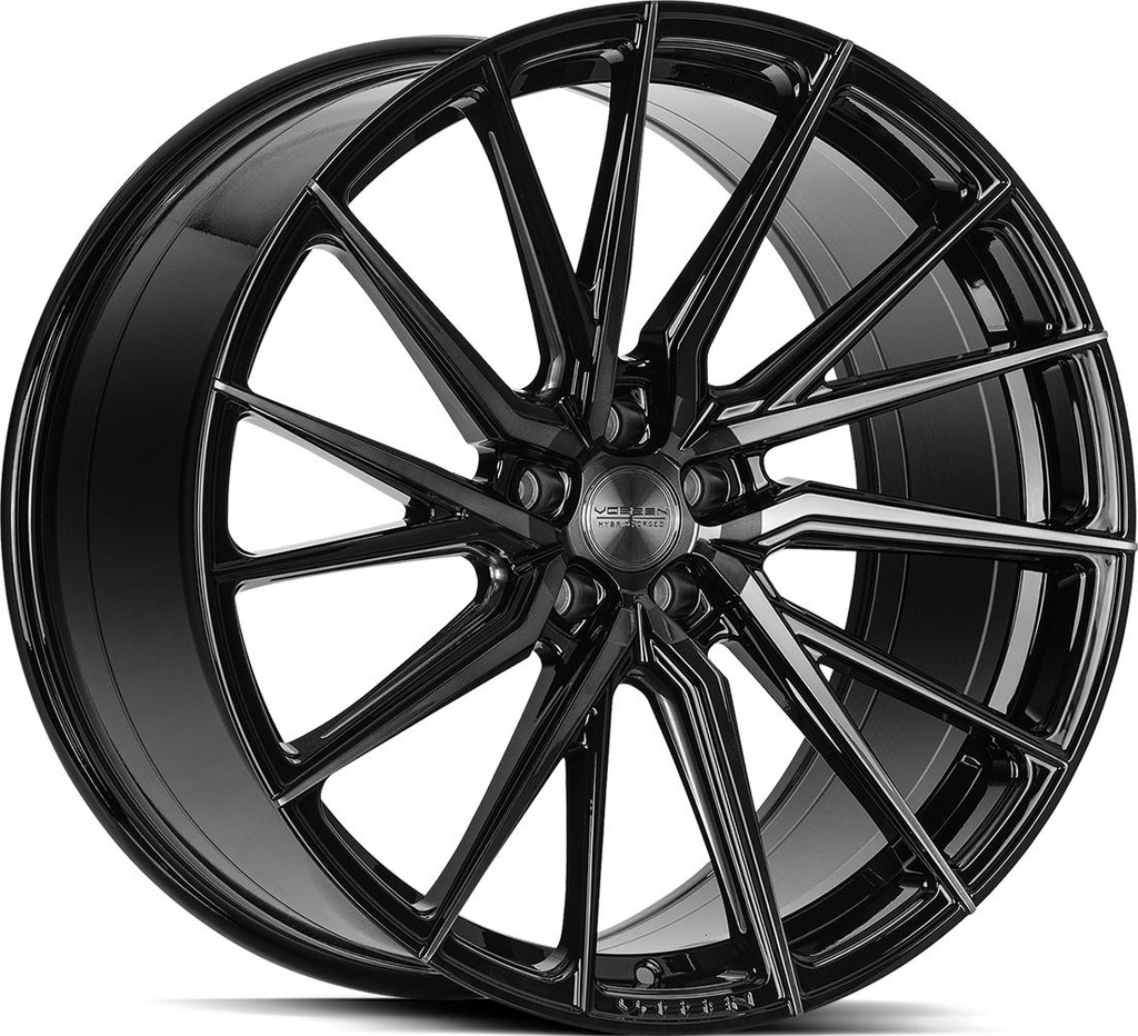 VOSSEN HF4T DOUBLE TINTED GLOSS BLACK 8.5x20 5/112 ET40 CB66.6