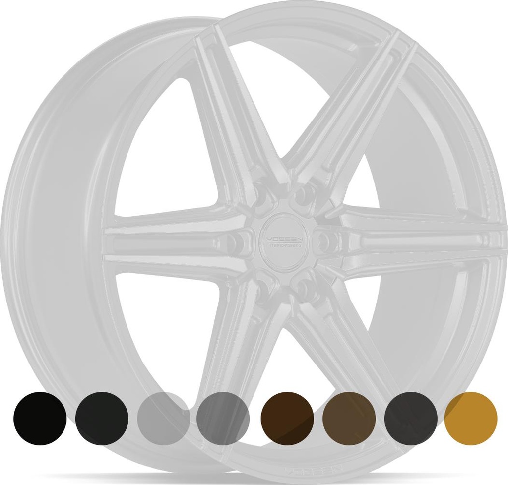 VOSSEN HF6.2 BRUSH MATT BLACK 10x24 6/139.7 ET25 CB106.1