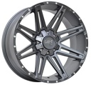 STATUSFÄLGAR D88 FLATGREY MILLED RIVETS 9x18 5/120-127 ET25 CB74.1