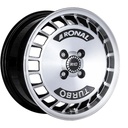 RONAL R10 TURBO BLACK FRONT CUT 7x15 4/108 ET28 CB76